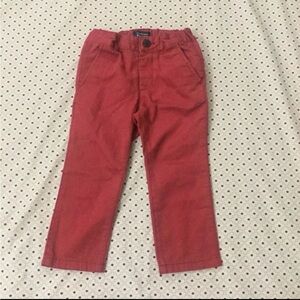 EUC - baby boy red cotton pants 2T